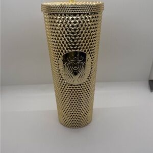 NWT - Starbucks Studded Tumbler - Gold (24oz)